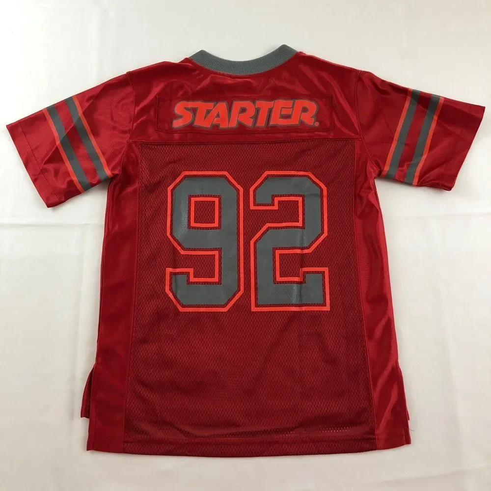 Starter Brand Department Of Football Jersey Youth‎ Size L 10/12 Red Grey